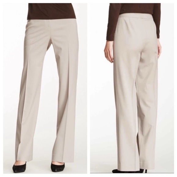 Lafayette 148 New York Pants - Lafayette 148 New York Menswear Pants Stretch Cotton Khaki Tan Size 10 NEW